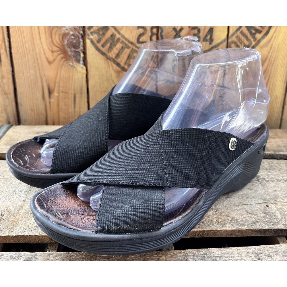NATURALIZER BZee Slides Shoes Comfort Stretchy Black DESIRE Women's Size 7.5 M